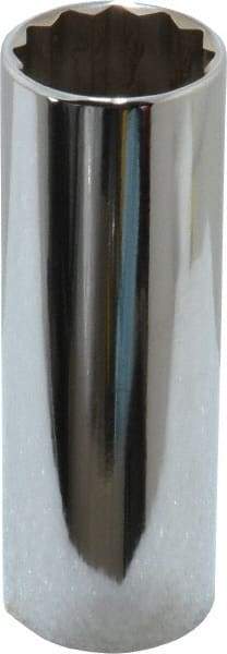 Blackhawk by Proto - 1/2" Drive, Deep Hand Socket - 12 Points, 3-3/32" OAL, Chrome Finish - Industrial Tool & Supply