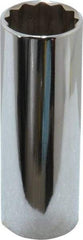Blackhawk by Proto - 1/2" Drive, Deep Hand Socket - 12 Points, 3-3/32" OAL, Chrome Finish - Industrial Tool & Supply