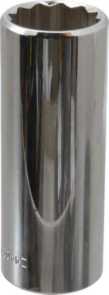 Blackhawk by Proto - 1/2" Drive, Deep Hand Socket - 12 Points, 3-3/32" OAL, Chrome Finish - Industrial Tool & Supply