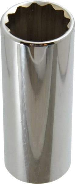 Blackhawk by Proto - 1/2" Drive, Deep Hand Socket - 12 Points, 3-3/32" OAL, Chrome Finish - Industrial Tool & Supply