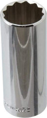 Blackhawk by Proto - 1/2" Drive, Deep Hand Socket - 12 Points, 3-3/32" OAL, Chrome Finish - Industrial Tool & Supply