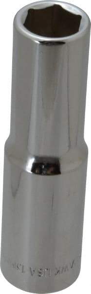 Blackhawk by Proto - 1/2" Drive, Deep Hand Socket - 6 Points, 3-9/32" OAL, Chrome Finish - Industrial Tool & Supply