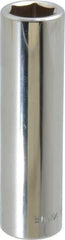 Blackhawk by Proto - 1/2" Drive, Deep Hand Socket - 6 Points, 3-3/32" OAL, Chrome Finish - Industrial Tool & Supply