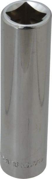 Blackhawk by Proto - 1/2" Drive, Deep Hand Socket - 6 Points, 3-9/32" OAL, Chrome Finish - Industrial Tool & Supply