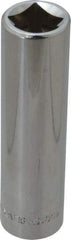 Blackhawk by Proto - 1/2" Drive, Deep Hand Socket - 6 Points, 3-9/32" OAL, Chrome Finish - Industrial Tool & Supply