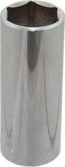 Blackhawk by Proto - 1/2" Drive, Deep Hand Socket - 6 Points, 3-3/32" OAL, Chrome Finish - Industrial Tool & Supply