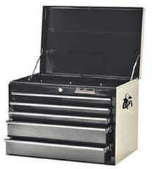 Blackhawk by Proto - 1 Compartment 5 Drawer Top Tool Chest - 27" Wide x 18" Deep x 19" High, Steel, Black - Industrial Tool & Supply