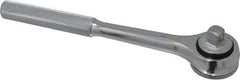 Blackhawk by Proto - 3/8" Drive Round Head Standard Ratchet - Chrome Finish, 7-29/32" OAL, 41 Gear Teeth, Standard Full Polished Handle, Knurled Speed Ring Head - Industrial Tool & Supply