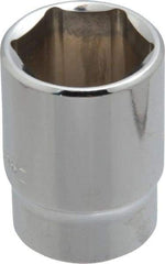 Blackhawk by Proto - 13/16", 1/2" Drive, Standard Hand Socket - 6 Points, 1-1/2" OAL, Chrome Finish - Industrial Tool & Supply