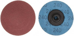 Superior Abrasives - 2" Disc Diam, 240 Grit, Aluminum Oxide Quick Change Disc - Type S Attaching System, Coated, Very Fine Grade - Industrial Tool & Supply