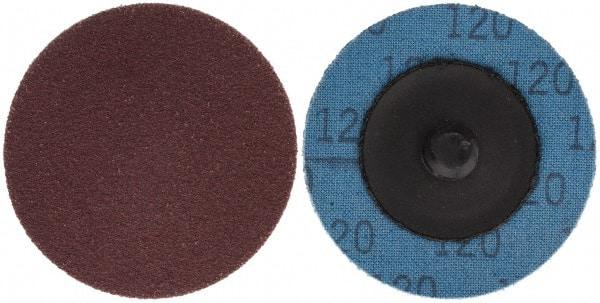 Superior Abrasives - 2" Disc Diam, 120 Grit, Aluminum Oxide Quick Change Disc - Type R Attaching System, Coated, Fine Grade - Industrial Tool & Supply