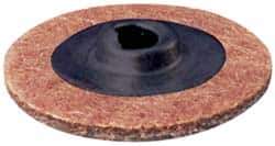 Superior Abrasives - 1-1/2" Disc Diam, Aluminum Oxide Quick Change Disc - Type S Attaching System, Nonwoven, Maroon, Medium Grade, FD Series - Industrial Tool & Supply