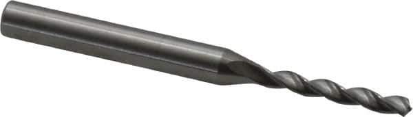 Kennametal - 3.3mm 130° Solid Carbide Jobber Drill - Bright Finish, Right Hand Cut, Spiral Flute, Straight Shank, 66mm OAL, Standard Point - Industrial Tool & Supply