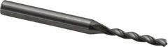 Kennametal - 3.3mm 130° Solid Carbide Jobber Drill - Bright Finish, Right Hand Cut, Spiral Flute, Straight Shank, 66mm OAL, Standard Point - Industrial Tool & Supply