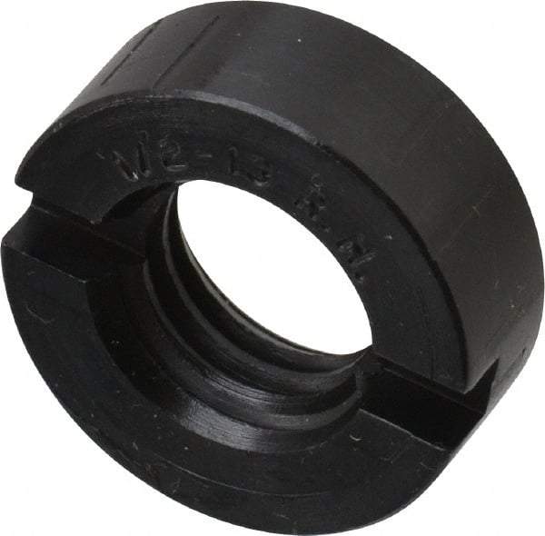 Sopko - 7/8" Diam Grinding Wheel Spindle Slotted Nut - 1/2-13 Thread Size, Right Handed, 5/16" Thick - Industrial Tool & Supply