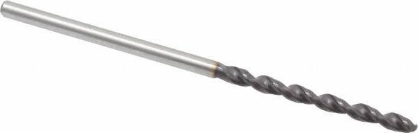Accupro - #49 130° Cobalt Jobber Drill - TiAlN Finish, Right Hand Cut, Parabolic Flute, Straight Shank, 46mm OAL, Split Point - Industrial Tool & Supply