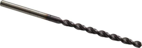 Accupro - 2.7mm 130° Cobalt Jobber Drill - TiAlN Finish, Right Hand Cut, Parabolic Flute, Straight Shank, 2-13/32" OAL, Split Point - Industrial Tool & Supply