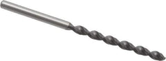 Accupro - 3.35mm 130° Cobalt Jobber Drill - TiAlN Finish, Right Hand Cut, Parabolic Flute, Straight Shank, 2-9/16" OAL, Split Point - Industrial Tool & Supply