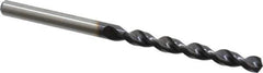 Accupro - #5 130° Cobalt Jobber Drill - TiAlN Finish, Right Hand Cut, Parabolic Flute, Straight Shank, 3-3/8" OAL, Split Point - Industrial Tool & Supply