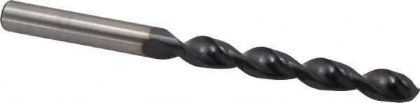 Accupro - Letter U 130° Cobalt Jobber Drill - TiAlN Finish, Right Hand Cut, Parabolic Flute, Straight Shank, 4-29/32" OAL, Split Point - Industrial Tool & Supply
