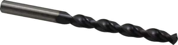 Accupro - 9.6mm 130° Cobalt Jobber Drill - TiAlN Finish, Right Hand Cut, Parabolic Flute, Straight Shank, 5-1/4" OAL, Split Point - Industrial Tool & Supply