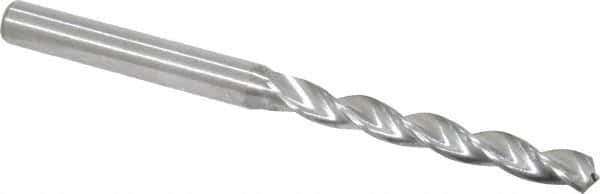 Kennametal - 5.1mm 130° Solid Carbide Jobber Drill - Bright Finish, Right Hand Cut, Spiral Flute, Straight Shank, 82mm OAL, Standard Point - Industrial Tool & Supply
