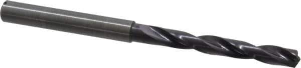 Guhring - 0.2008" 140° Solid Carbide Jobber Drill - FIREX Finish, Right Hand Cut, Spiral Flute, Straight Shank, 82mm OAL, SU Point - Industrial Tool & Supply