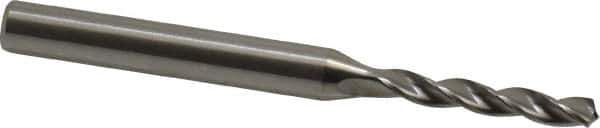 Kennametal - 3.7mm 130° Solid Carbide Jobber Drill - Bright Finish, Right Hand Cut, Spiral Flute, Straight Shank, 66mm OAL, Standard Point - Industrial Tool & Supply