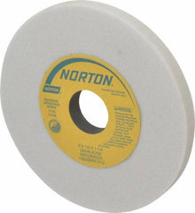 Norton - 6" Diam x 1-1/4" Hole x 1/2" Thick, K Hardness, 46 Grit Surface Grinding Wheel - Aluminum Oxide, Type 1, Coarse Grade, 4,140 Max RPM, Vitrified Bond, No Recess - Industrial Tool & Supply