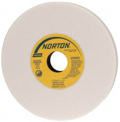 Norton - 7" Diam x 1-1/4" Hole x 3/4" Thick, K Hardness, 60 Grit Surface Grinding Wheel - Aluminum Oxide, Type 1, Medium Grade, 3,600 Max RPM, Vitrified Bond, No Recess - Industrial Tool & Supply