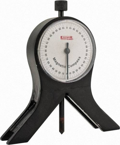 SPI - 360° Measuring Range, Magnetic Base Dial Protractor - Accuracy Up to 3 per min - Industrial Tool & Supply