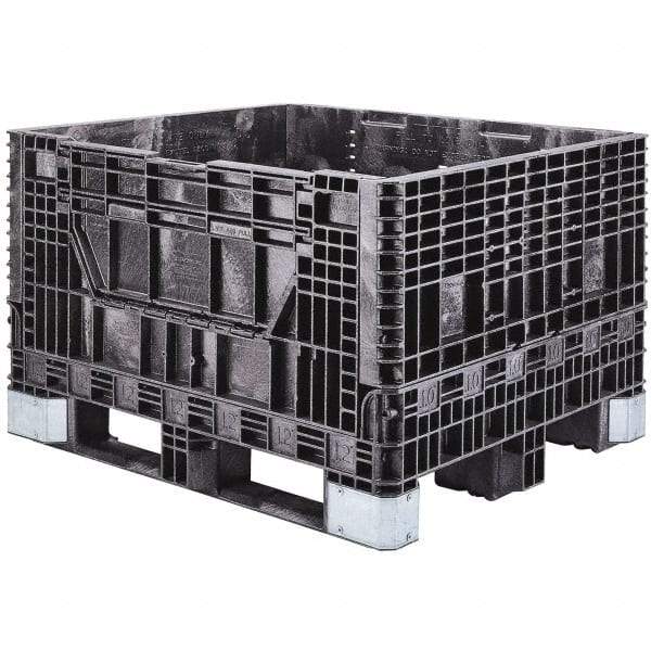 Akro-Mils - 47-5/8" Long x 39-3/4" Wide x 33-7/8" High Polyethylene Collapsible Bulk Box Container with 2 Gates - 2,500 Lb. Load Capacity - Industrial Tool & Supply