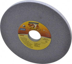 Norton - 7" Diam x 1-1/4" Hole x 3/8" Thick, K Hardness, 60 Grit Surface Grinding Wheel - Aluminum Oxide, Type 1, Medium Grade, 3,600 Max RPM, Vitrified Bond, No Recess - Industrial Tool & Supply