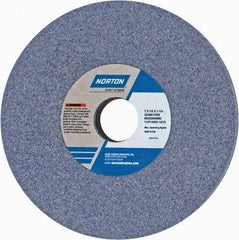 Norton - 7" Diam x 1-1/4" Hole x 1/2" Thick, I Hardness, 60 Grit Surface Grinding Wheel - Aluminum Oxide, Type 1, Medium Grade, 3,600 Max RPM, Vitrified Bond, No Recess - Industrial Tool & Supply