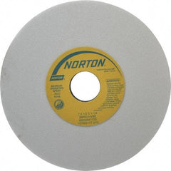 Norton - 7" Diam x 1-1/4" Hole x 1/2" Thick, H Hardness, 60 Grit Surface Grinding Wheel - Aluminum Oxide, Type 1, Medium Grade, 3,600 Max RPM, Vitrified Bond, No Recess - Industrial Tool & Supply