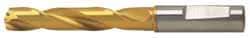 Guhring - 11.9mm 150° Solid Carbide Jobber Drill - TiN Finish, Right Hand Cut, Spiral Flute, Straight Shank, 4.016" OAL, Standard Point - Industrial Tool & Supply