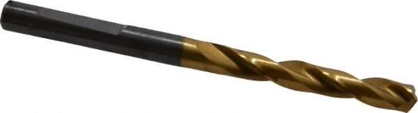Guhring - 5.8mm 140° Solid Carbide Jobber Drill - TiN Finish, Right Hand Cut, Spiral Flute, Whistle Notch Shank, 82mm OAL, SU Point - Industrial Tool & Supply
