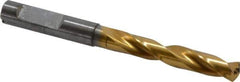 Guhring - 9.1mm 140° Solid Carbide Jobber Drill - TiN Finish, Right Hand Cut, Spiral Flute, Whistle Notch Shank, 103mm OAL, SU Point - Industrial Tool & Supply