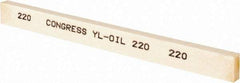 Made in USA - 220 Grit Aluminum Oxide Rectangular Polishing Stone - Very Fine Grade, 1/2" Wide x 6" Long x 1/4" Thick, Oil Filled - Industrial Tool & Supply