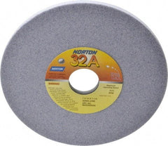 Norton - 7" Diam x 1-1/4" Hole x 1/4" Thick, J Hardness, 60 Grit Surface Grinding Wheel - Aluminum Oxide, Type 1, Medium Grade, 3,600 Max RPM, Vitrified Bond, No Recess - Industrial Tool & Supply