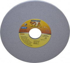 Norton - 7" Diam x 1-1/4" Hole x 1/4" Thick, I Hardness, 100 Grit Surface Grinding Wheel - Aluminum Oxide, Type 1, Fine Grade, 3,600 Max RPM, Vitrified Bond, No Recess - Industrial Tool & Supply