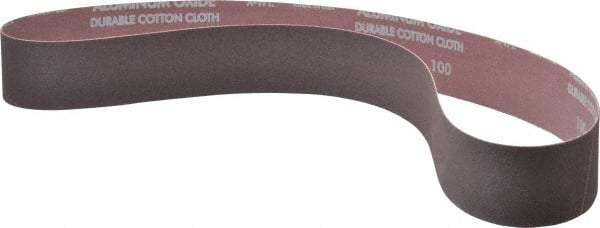 Norton - 2" Wide x 48" OAL, 100 Grit, Aluminum Oxide Abrasive Belt - Aluminum Oxide, Fine, Coated, X Weighted Cloth Backing, Series R228 - Industrial Tool & Supply