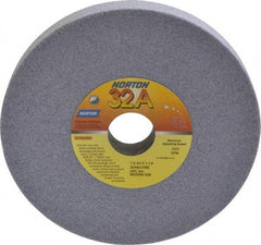 Norton - 7" Diam x 1-1/4" Hole x 3/4" Thick, I Hardness, 60 Grit Surface Grinding Wheel - Aluminum Oxide, Type 1, Medium Grade, 3,600 Max RPM, Vitrified Bond, No Recess - Industrial Tool & Supply