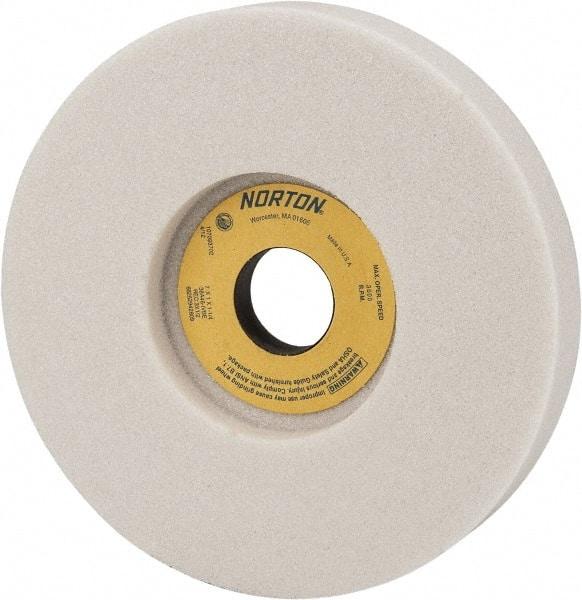 Norton - 7" Diam x 1-1/4" Hole x 1" Thick, I Hardness, 46 Grit Surface Grinding Wheel - Aluminum Oxide, Type 5, Coarse Grade, 3,600 Max RPM, Vitrified Bond, One-Side Recess - Industrial Tool & Supply