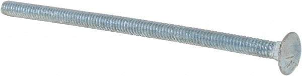 Value Collection - 1/4-20 UNC 5" Length Under Head, Standard Square Neck, Carriage Bolt - Grade 5 Steel, Zinc-Plated Finish - Industrial Tool & Supply