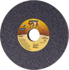 Norton - 7" Diam x 1-1/4" Hole x 1" Thick, H Hardness, 46 Grit Surface Grinding Wheel - Aluminum Oxide, Type 1, Coarse Grade, 3,600 Max RPM, Vitrified Bond, No Recess - Industrial Tool & Supply