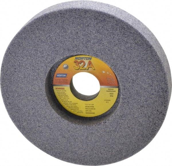 Norton - 7" Diam x 1-1/4" Hole x 1" Thick, H Hardness, 46 Grit Surface Grinding Wheel - Aluminum Oxide, Type 5, Coarse Grade, 3,600 Max RPM, Vitrified Bond, One-Side Recess - Industrial Tool & Supply