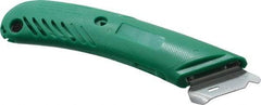 PHC - Retractable Utility Knife - 1-5/8" Blade, Green Plastic Handle, 1 Blade Included - Industrial Tool & Supply