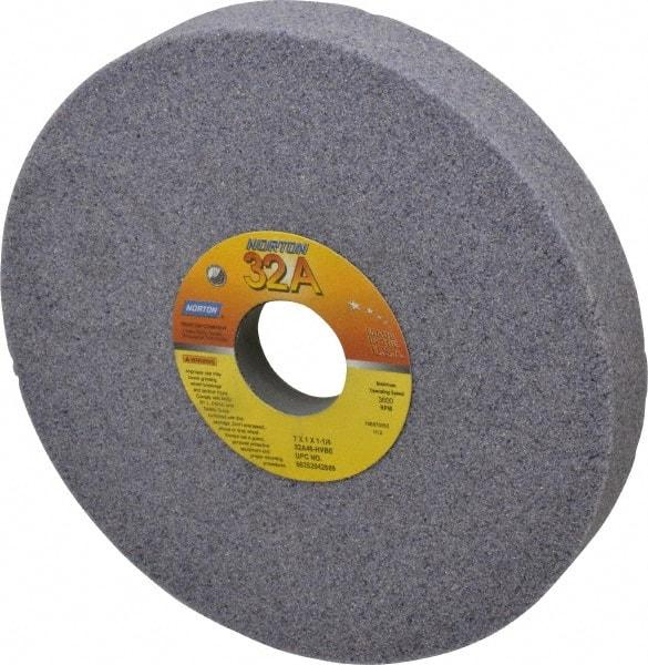 Norton - 7" Diam x 1-1/4" Hole x 1" Thick, H Hardness, 46 Grit Surface Grinding Wheel - Aluminum Oxide, Type 5, Coarse Grade, 3,600 Max RPM, Vitrified Bond, One-Side Recess - Industrial Tool & Supply