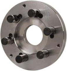 Buck Chuck Company - Adapter Back Plate for 8" Diam Self Centering Lathe Chucks - D1-6 Mount, 2.39" Through Hole Diam, 6.283mm ID, 7.87" OD, 0.985" Flange Height, Steel - Industrial Tool & Supply